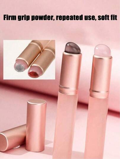 2 cọ môi mini bằng silicon có nắp đậy - Cọ son môi, cọ che khuyết điểm, cọ đắp mặt nạ môi, cọ son bóng - Tiện lợi cho trang điểm khi đi du lịch