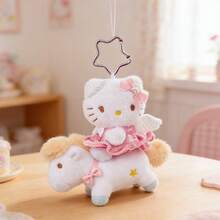 Miniso Sanrio Characters Little Pegasus Hello Kitty Plush Charm, Pony / Sitting Pose Style, Soft Bag Keychain Pendant, Holiday & Birthday Gift (1PC) - Multicolor - View 4