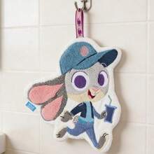 Miniso 迪士尼疯狂动物城系列异形手巾 - 尼克和朱迪款，官方授权IP，3D卡通设计，珊瑚绒吸水，家用挂式手巾（1条装） - 彩色 - 查看 6