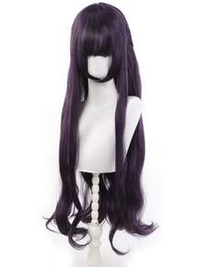 Cosplay Synthetic Wig 80cm Long Purple Gray Woman Hair Anime Heat Resistant Wigs - Multicolor - View 10