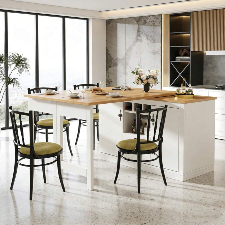 Bar Tables - Natural + White + MDF - View 1