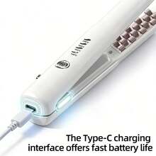 Wireless Charging Hair Straightener, 2-In-1 Curling Iron, USB Hair Straightener, Mini Portable Curling Iron With Volumizing Function. - 查看 7