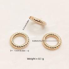 10/20 hạt rỗng màu vàng, phụ kiện làm trang sức, quà tặng Giáng sinh, hạt đệm cho vòng tay, dây chuyền, mặt dây chuyền bông tai, hạt trang trí thủ công tự làm. - Vàng C322 - Xem 5