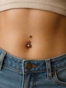 6 piezas Kit de perforación del ombligo, incluye aguja de cánula y anillos de ombligo de circonita cúbica de 14G - Multicolor - Ver 10