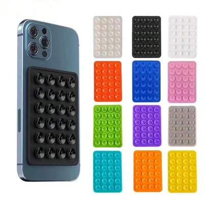 Silicone Suction Cup Phone Holder, Waterproof Sticky Base For IPhone And Android, Universal Finger Grip Suction Stand For Selfie And Video, Shower And Wall Mountable Phone Grip, Great Gift For Friends, Halloween, Christmas