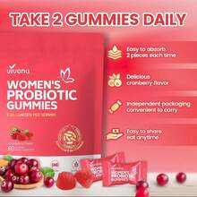 Women's Vegina Probiotics, Women's Probiotics Gummies, Women's Balance Gummies, Probiotic Gummies, Cranberry Probiotics For Women's Health, Yeast PH Balance |   60 Gummies Are Suitable For Mother's Day And Valentine's Day, And Are The Preferred Gift For Mothers And Girlfriends - 預設 - 查看 6