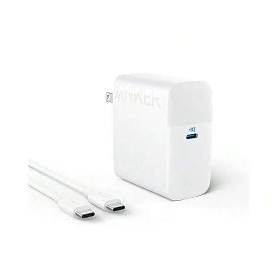 MacBook Pro Charger Compact and Foldable 100W USB C Charger for MacBook Air Galaxy iPad Pro and More 5FT USB C Cable Included - Blanco ártico - Ver 1