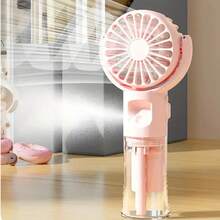 1pc Portable Handheld Mist Fan, Adjustable Speed, USB Rechargeable, Compact & Convenient For Desk Or Travel - Multicolor - View 6