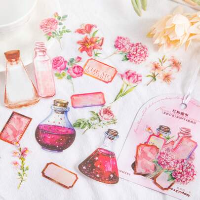 have a good day 20张/包创意植物标本标签贴纸，美观装饰贴纸，DIY剪贴簿工艺材料，节日礼物，个性化文具用品