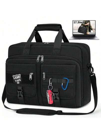 Túi đeo chéo nam, túi đựng laptop 17.3 inch, túi công sở nam, túi đựng laptop dung lượng lớn, túi đeo chéo chống nước kiểu quân đội, túi đi làm, túi du lịch, màu đen.
