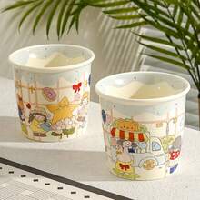 Cốc sứ in hình cô gái hoạt hình dễ thương 14.2oz, hình thỏ kéo xe, bóng bay và hoa, thích hợp dùng ở nhà và văn phòng, uống sữa, cà phê, đồ uống trang nhã có họa tiết hoa, an toàn khi sử dụng trong lò vi sóng và máy rửa chén, món quà thiết thực cho gia đình và bạn bè. - Nhiều màu - Xem 4