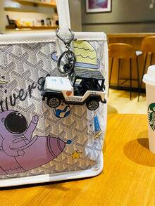 1 chiếc móc khóa hình xe hơi sáng tạo, mặt dây chuyền hình xe hơi, phụ kiện trang trí túi xách, móc chìa khóa. - Nhiều màu - Xem 2