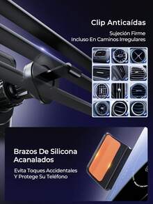 REMAX Cargador de coche totalmente automático con un solo toque, carga inalámbrica de 15W y carga magnética de 66W y carga por cable, apertura y agarre automáticos, rotación de 90° con un solo toque, batería recargable incorporada de 200mAh, cargador para iPhone, cargador Tipo C, accesorios para coche, artículos esenciales para coche - Titular - Ver 11