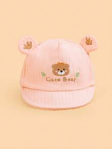 1 pieza Gorra de béisbol para bebé con bordado de oso de dibujos animados, sombrero ligero y transpirable para el sol, adecuado para salidas diarias en primavera/verano para bebés de 6 a 12 meses - Multicolor - Ver 10