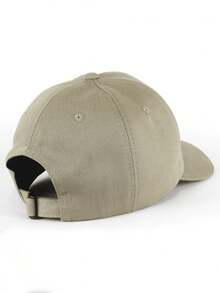 Unisex Men's And Women's Embroidered Adjustable Minimalist Dadhat Baseball Cap - Khaki - View 3