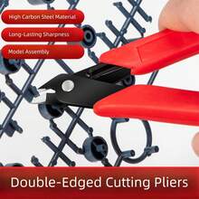 Set de 4 piezas de herramientas para construcción de modelos, kit básico de herramientas de ensamblaje para principiantes, combo de manualidades de modelos, cortador de bebedero + juego de palitos pulidores - Alicates + Varilla de pulido - Ver 3