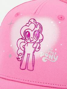 Balabala My Little Pony Girls Cartoon Graphic Glitter Star Print Mesh Trucker Baseball Cap - Rose Red - View 5