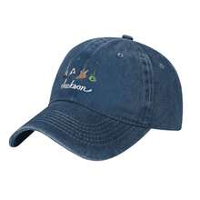 Fashion Baseball Cap Jackson Guitar Graphic Design, Men Women Adjustable Vintage Washed Cotton Unconstructed Sun Hat, Idea Gift - 藏蓝色 - 查看 2