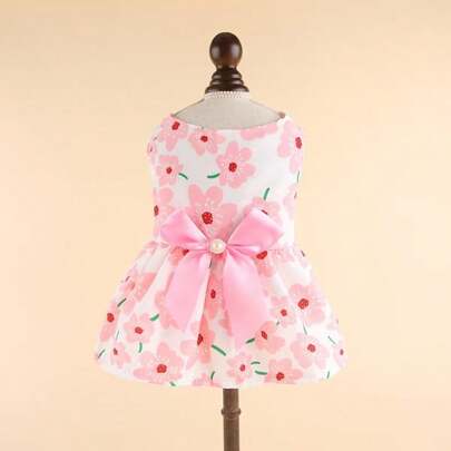 Princess Style Pet Cat Dog Dress, Suitable For Ragdoll, Blue Bicolor, Teacup Poodle, Bichon Frise