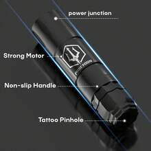 Poseidon Wireless Tattoo Machine Kit, Includes 2 Batteries, 10 Tattoo Needles And 11 Tattoo Inks, Complete Tattoo Supplies For Beginners - Black - View 4