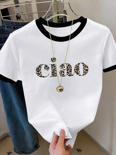 1 chiếc áo thun nữ tay ngắn cổ tròn kiểu dáng thường ngày - Hình ảnh hoạt hình chú hổ dễ thương đeo kính hồng, họa tiết kẹo cao su, phong cách đường phố Y2K, mềm mại và thoáng khí, phù hợp cho các hoạt động hàng ngày, tụ họp cuối tuần, lễ hội âm nhạc và kỳ nghỉ hè, áo thun trẻ trung, thẩm mỹ dành cho các cô gái tuổi teen và phụ nữ.