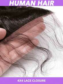 4x4 水波纹蕾丝发片，巴西真人发，带婴儿发，卷曲波浪蕾丝发片，适合女性，尺寸 8-18/20/22 英寸，巴西水波纹处女真人发，透明蕾丝发片，自然黑 - Natural Black - 查看 6