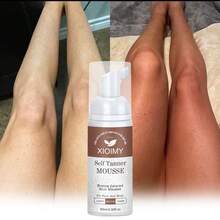 Xioimy 自晒黑慕斯 - 无酒精，富含维生素E、迷迭香提取物，无需日晒即可拥有古铜色光泽，保湿滋养，自然透亮紧致肌肤，适合所有肤质 - 黃色 - 查看 8