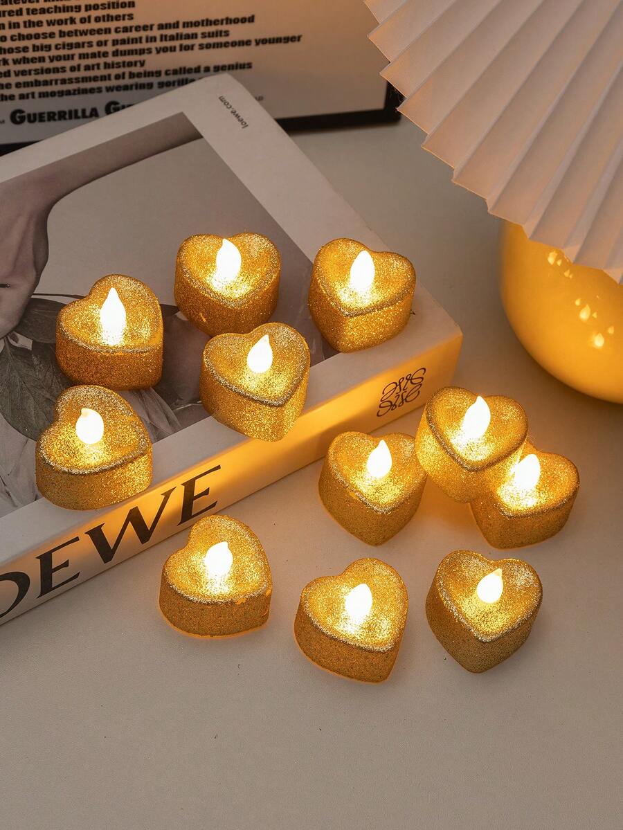 6 buah/Set Lampu Lilin Elektronik Baru, LED Realistis untuk Dekorasi Ulang Tahun, Lamaran, dan Adegan Romantis, Cocok untuk Berbagai Acara