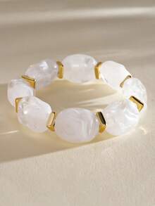 Bộ vòng tay hạt cườm cầu vồng phong cách Boho không đều - Vòng tay nhựa acrylic có thể xếp chồng lên nhau, thích hợp cho kỳ nghỉ và tiệc tùng. - vòng đeo tay - Xem 16