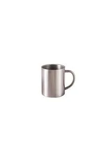 Cốc mini 300ml bằng thép không gỉ, cốc giữ nhiệt hai lớp, cốc cà phê có tay cầm dùng trong nhà và khi cắm trại, chống tràn. - Bạc - Xem 9