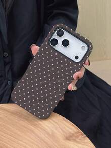 1个棕色底波点图案二合一TPU+PC可拆卸手机壳，韩版时尚趣味设计，优雅外观，适用于 11/12/12PRO/12PROMAX/13/13PRO/13PROMAX/14/14PRO/14PROMAX/14PLUS/15/15PRO/15PROMAX/15PLUS/16/16pro/16promax/16PLUS/17/17pro/17promax/AIR - 多色1 - 查看 4