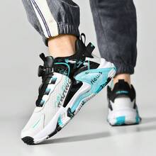 2026春夏新款旋转扣网面篮球鞋，耐磨增高休闲篮球鞋，时尚软底舒适 - 白青月 - 查看 5