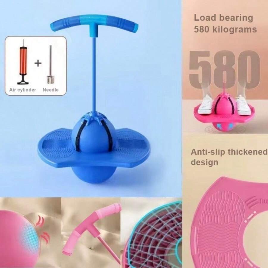 Bouncing Ball Frog Jump Long Height Exercise Equipment Balance Training Toys - Blue - View 1