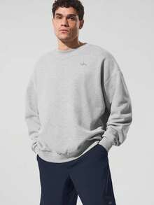 Alo Yoga Accolade Crew Neck Pullover Unisex - 淺灰色 - 查看 6