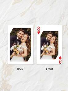 Personalized Wedding Poker Cards,Custom Photo & Text, Personalized Initials & Date Poker Deck With 14 Styles,Perfect For Bridal Party Gifts & Table Decor,Wedding Favors & Table Games,Calendar/Monogram/Photo Styles, Perfect For Wedding Souvenirs - Multicolor - View 27