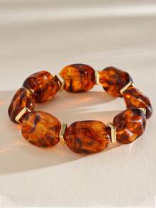 Bộ vòng tay hạt cườm cầu vồng phong cách Boho không đều - Vòng tay nhựa acrylic có thể xếp chồng lên nhau, thích hợp cho kỳ nghỉ và tiệc tùng. - vòng đeo tay - Xem 14