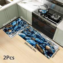 1pc Marble Pattern Design, Kitchen Decor, Home Decor, Decorative Mat, Fashion Doormat, Multi-Purpose Mat, Kitchen Floor Mat, Kitchen Mat Set, Kitchen Floor Protector, Comfort Standing Mat, Living Room Bedroom Bathroom Laundry Office Area Rug, Home Decoration Indoor - Multicolor - View 16
