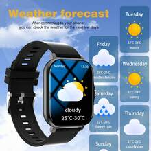 Reloj inteligente con pantalla grande de 1,83" - Llamadas Bluetooth, recordatorio de mensajes, seguimiento de actividad física, control de cámara/música, información meteorológica | Artículo esencial de alto rendimiento y costo - Ver 8