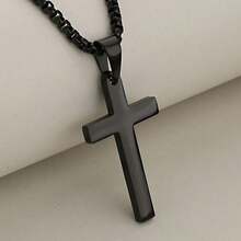 1 chiếc dây chuyền mặt chữ thập bằng thép không gỉ, kiểu xoắn, mạ vàng 18k, khắc tên theo yêu cầu. - Nhiều màu - Xem 18