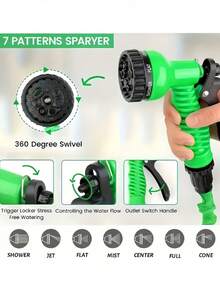 Heavy-Duty Flexible Expandable Garden Hose Water Hose With 3X Expansion Tech And Leak-Proof Fittings High Pressure Washer Nozzle Yard Daily Watering Tool Plant Supplies Gardening Supplies Outdoor Decor Garden Stuff Plant Stuff - A - View 10