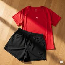 Women's 3-Piece Gym Kit: 2 Dry Fit T-Shirts + Comfortable Tactel Shorts - Women's 3-Piece Fitness Set With 2 Dry Fit Tops + Lightweight Shorts - Kit J - 查看 3