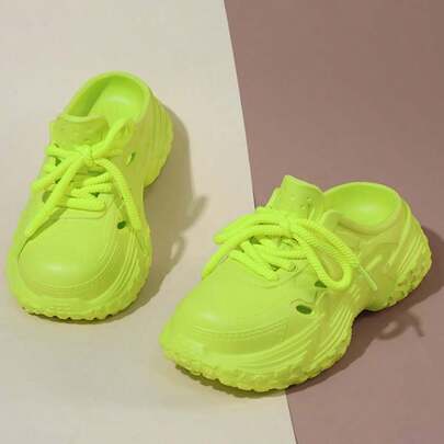 Women's Slip-On Sandals With Laces, New Sports Style Outdoor Wear, Anti-Slip Thick Sole Lightweight Comfortable Casual Mule Slippers