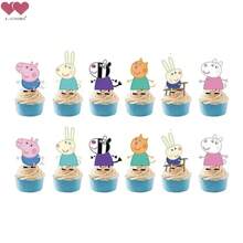 E-STRONG 25pcs Cartoon George Cupcake Toppers, Birthday Party Cake Decorations, Dessert Decor & Birthday Gift - Alright - View 5