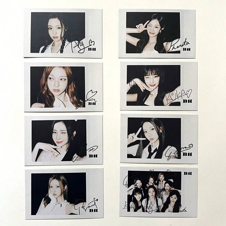8张BA/BYMO/NSTER周边小卡，小卡，郑雅贤签名小卡，节日礼物，人气组合应援卡，收藏迷你卡，新款收藏贺卡，卡片收藏展示，流行音乐周边 - 彩色 - 查看 1