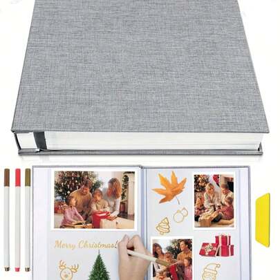 1本粘性相册，复古照片收藏册，家庭相册，DIY相册，婚礼宾客签名册，创意相册，适用于婚礼、订婚、周年纪念、生日派对、单身派对、毕业典礼、新娘送礼会、答谢派对、乔迁派对、母亲节、返校季等场合。