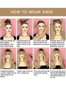 14英寸中棕色挑染波波头假发，耐热合成假发，女士款 - 間色 - 查看 11