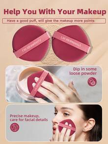 19 PIEZAS Juego de herramientas de maquillaje que incluye: 16 PIEZAS Juego de brochas de maquillaje + 2 PIEZAS Borlas de polvo de cojín de aire + 1 Bolsa de tocador y cosméticos con cremallera multifuncional impermeable - Multicolor - Ver 7