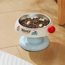 Tazón de gato antideslizante de color dopamina, tazón de comida de gato con soporte elevado, diseño anti-arañazos en la barbilla - 500ml - Ver 8