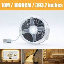 Smart, Easy-To-Install White LED Strip Lights, With Switch, Multi-Functional And Cuttable, USB Powered, Button Controlled, Warm Light/Cold Light, Suitable For Bedroom, Wardrobe Decoration, TV Backlight, Living Room Accessories, Travel, Camping, And Birthday Gifts. - White - View 17