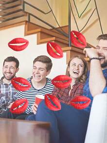 1 Set - Oversized Funny Mask - Durable PVC Extra Large Lip Decor, Suitable For Weddings, Parties, Themed Events And Photo Props - Fun Birthday Holiday Gift - Mouth Model - View 4